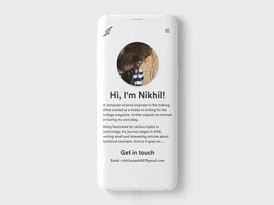 A minimalistic portfolio branding design flat flaticons mock up ui uidesign uitrends uiux ux web webdesign website