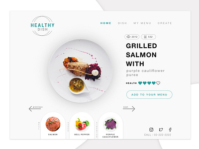 Healthy Dish design sketch ui ui ux design web desgin website