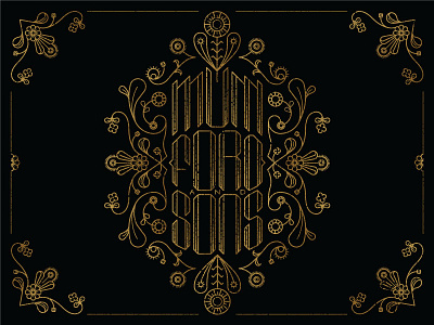 Mumford & Sons design gold foil graphicdesign illustration linework music typogaphy vector