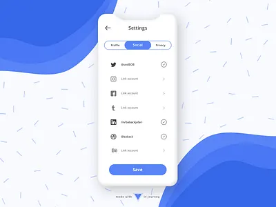 Mobile App Settings - Light illustration mobile app pattern ui