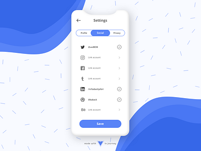 Mobile App Settings - Light illustration mobile app pattern ui