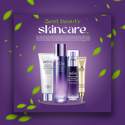 SKIN CARE POST DESIGN beauty brand design brand identity cosmetics design graphic design logo post design product design skincare skincare post design social media design