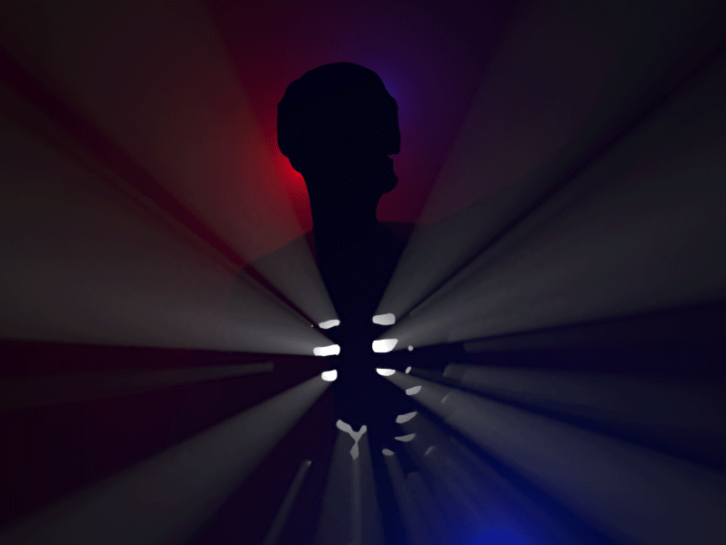 scary volumetric lights c4d cycles4d dark fog motion graphics neon skeleton volumetric