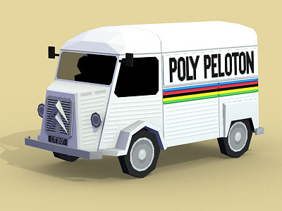 Citroen H Van 3d low poly lowpoly lowpolyart vehicle