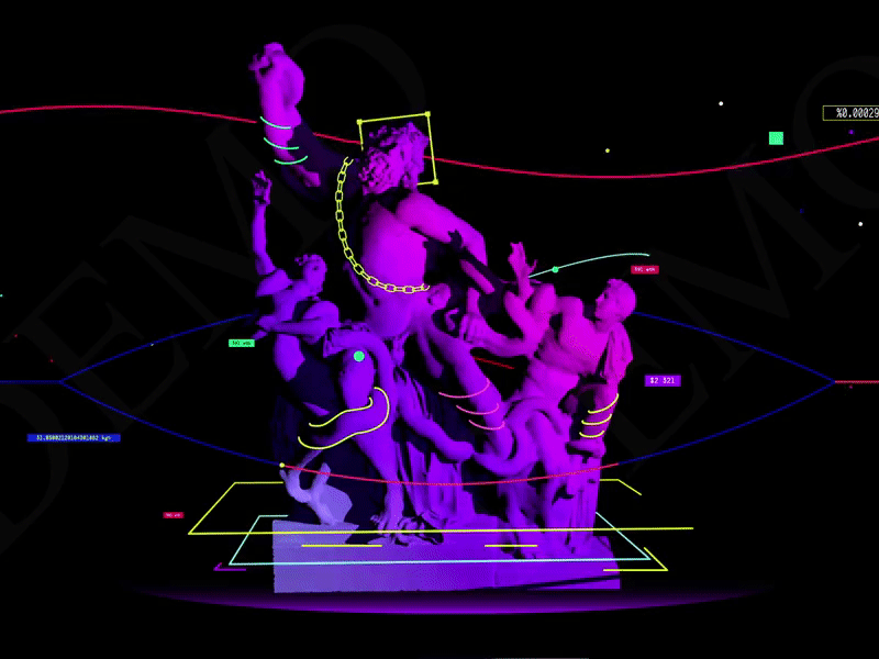 Laocoön and His Sons 2d animation 3d animation animation design gif ico motion sculpture