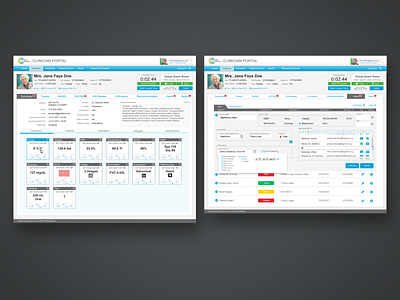 Clinician Portal Mockup dashboard medical portal ui