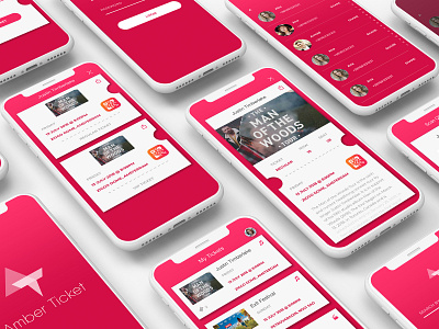 AmberTicket App concept mobile mobile app mobile app design mobile app development ticket app ticketing ux ui wireframe