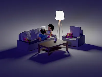 Ucho igielne 3d blender blender3d lowpoly lowpolyart