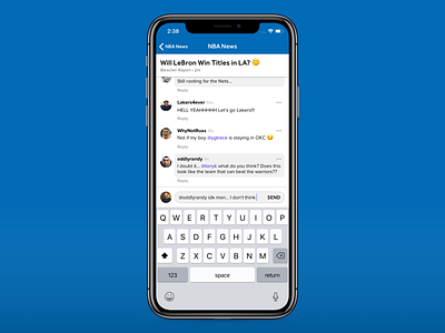 Conversation View 🗣️ app design bleacher report comments conversation social sports uiux