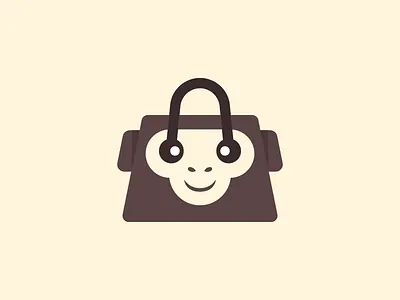 Moncute animal bag branding illustration mark market place monkey monkey logo online shop shopping shopping bag unique