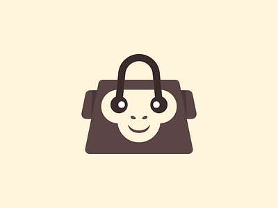 Moncute animal bag branding illustration mark market place monkey monkey logo online shop shopping shopping bag unique