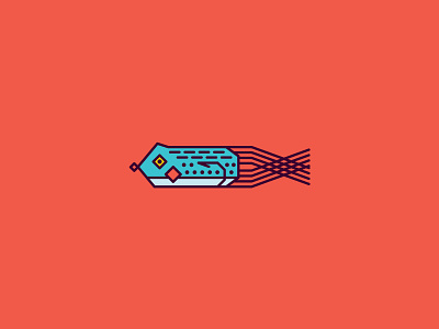 Lure Series - Soft Frog art color colour design drawing fishing geometric illustration line minimal minimalist minimalistic modern red simple sticker