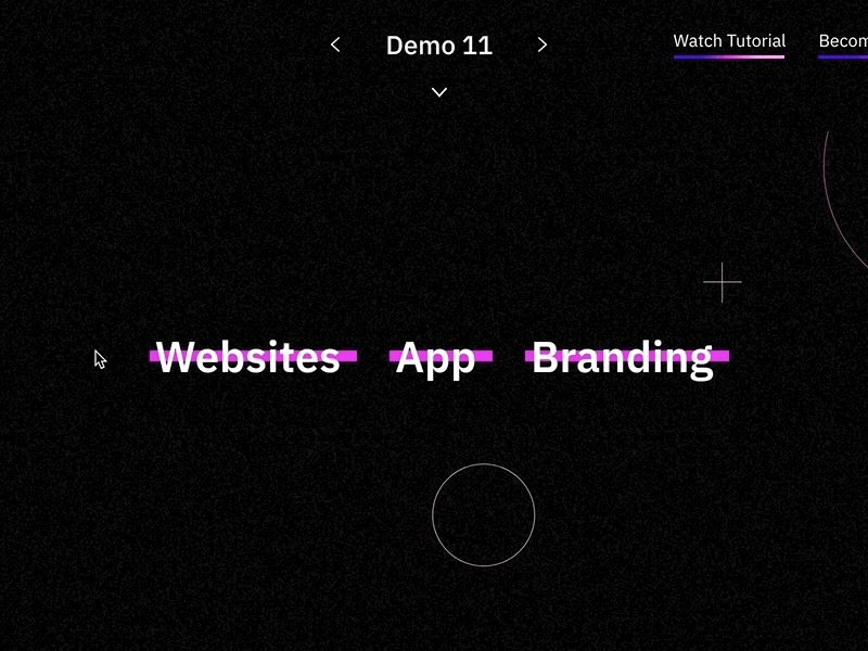 Example of Daily Interaction #11 - Menu Item Animation on Hover