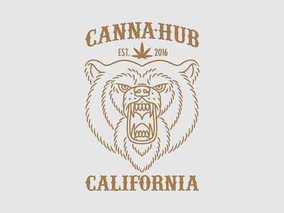 Bear Tee bear canna hub tee design