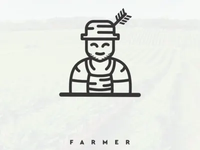 Farmer agriculture art coreldraw e sport farm forsale illustration logo nice ui vector