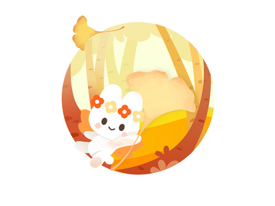 Hello fall autumn carrot design fall logo pink ui