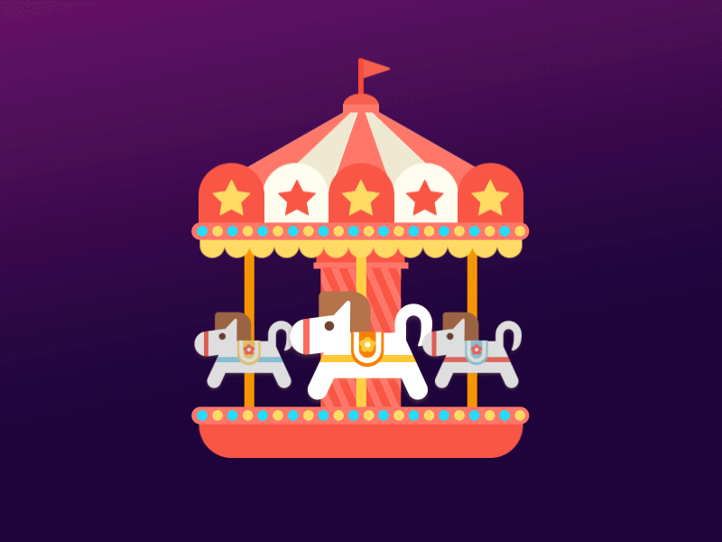 whirligig amusement park carrot cute motion design ui whirligig