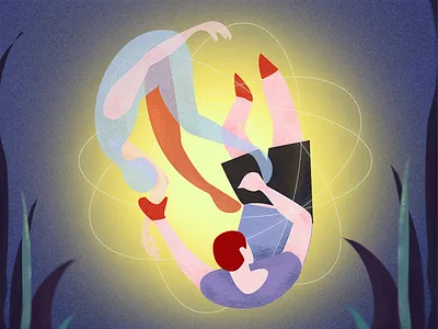 Valentine's day illustration design-3 character concept plant 插图 设计