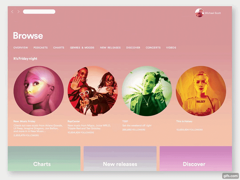 Spotify Redesign design motion ui ux web