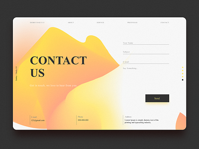 DailyUI#28 - Contact dailyui design ui ux