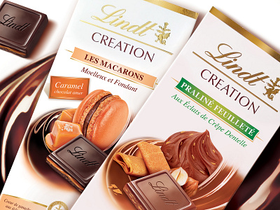 Lindt chocolat design food illustration key visual lindt packaging photoshop retouch retouche photo retoucheur retouching