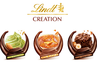 Lindt Création chocolat design food illustration key visual lindt packaging photoshop retouch retouche photo retoucheur retouching