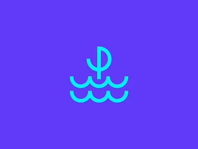 P / Sailor / Logo design cruise deck dock garnys geometric identity logo design mark minimalism object sail sailboat sailor seal symbol underwater water waves wind windy