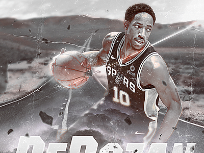 NBA Poster Series: DeMar DeRozan basketball behance curry demar derozan graphic designer hoops kawhi lavine lebron nba photo manipulation photoshop poster design raptors san antonio sports sports design sports poster spurs