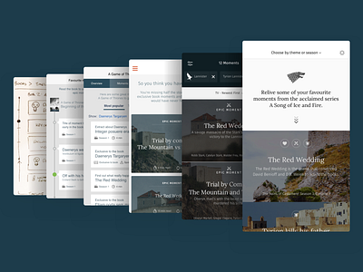 Sketches > Wireframes > Visuals app game of thrones ios process sketches ui visual design