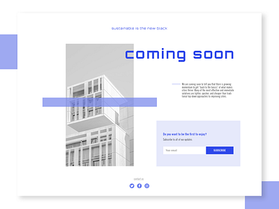 Daily UI #048 - Coming Soon architecture coming soon daily ui day 048 minimalist design ui ui design ui elements uiux urbanistics