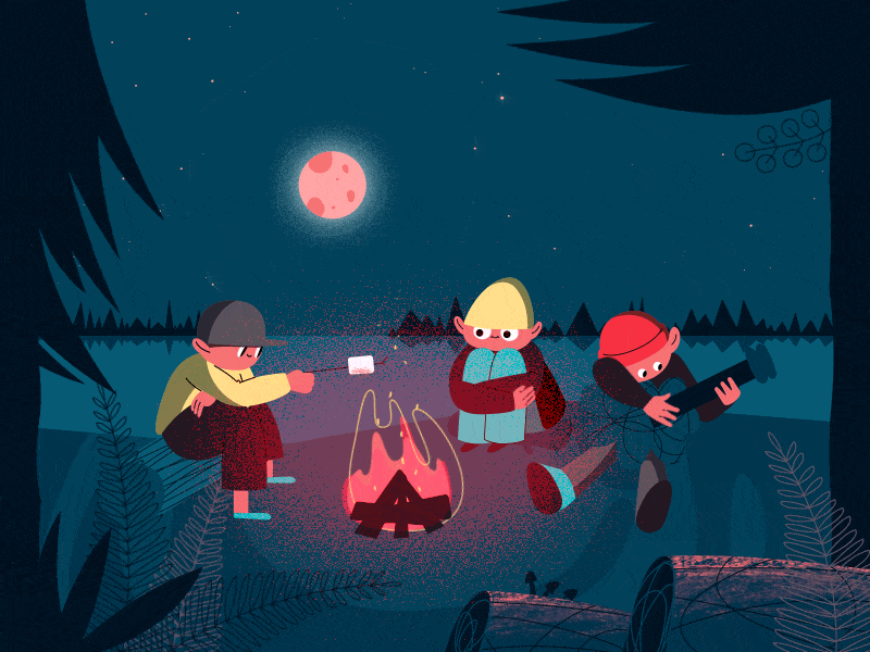 Campfire Animation animation campfire gif motiondesign textures