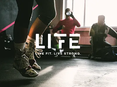LIFE branding branding design cape town fitness logo