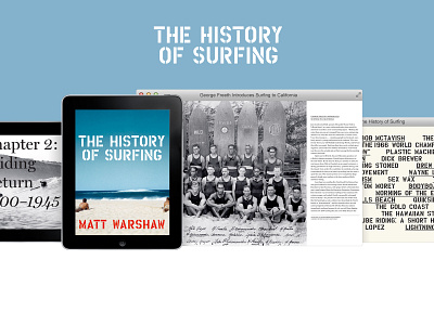 The History Of Surfing Ebook design ebook typography ui ux