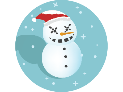 Snowman Globe design icon illustration logo minimal vector