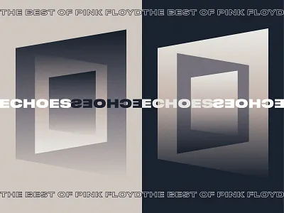 Echoes - The Best Of Pink Floyd branding design gradient illustration music pinkfloyd poster typo typography