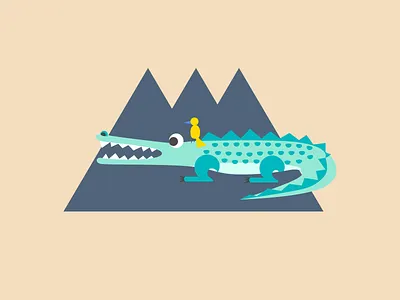 Day 56 Crocodile animal bird crocodile