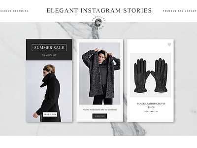 Elegant Instagram Stories animation app branding collection design elegant feminine flat high end identity ios minimal mobile pawellpi premium the bundle ui ux vector website