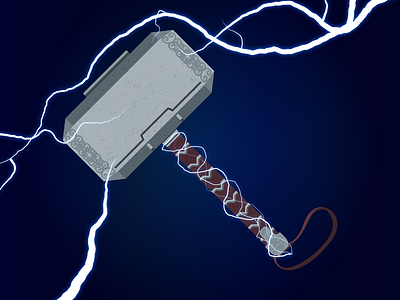 Mjölnir adobe adobe illustrator comics design flat flat illustration illustration illustrator marvel marvelcomics mjolnir movie series thor vector weapon