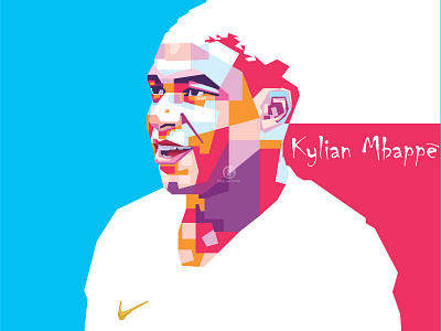 kylian Mbappe eiffel football kylian mbappe paris player pop art portait psg wpap