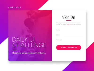 Daily UI | 001 daily ui dailyui 001 sign up user inteface