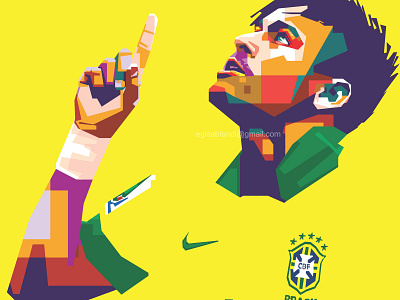 Neymar barcelona eiffel football illistration illustration paris player pop art portait poster art psg wpap