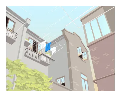 Old local street/architecture architechture building building blocks china design digital graphic design illistration shanghai street vector