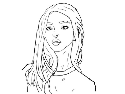 Girl With Nose Ring art black and white comic comic art comic book art cyber punk design eye face girl illustration illustration in progress line art minimal potrait punkrock sci fi sketch sketchbook tech