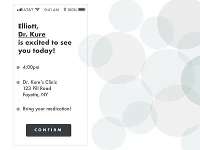Doctor's Appointment Reminder design health medicine ui ux