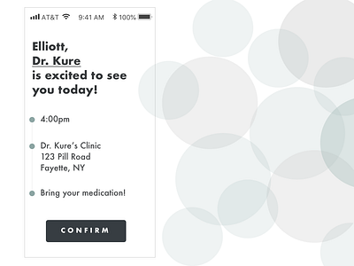 Doctor's Appointment Reminder design health medicine ui ux