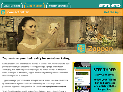 Zappen Website art direction augmented reality branding design gif animation logo responsive web web design