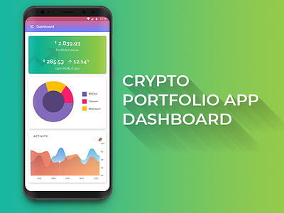 Crypto App Dashboard | Adobe XD crypto currency crypto portfolio app portfolio ui