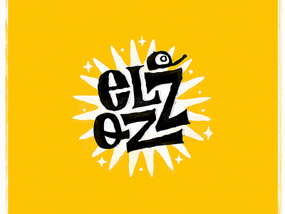 El Ozz Branding branding cartoon lettering logo retro type vector