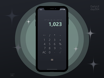 Calculator app app concept calculator dailyui day004 illustration ios ui vector