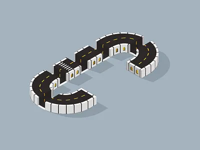 C for Close to street 36days 36daysoftype c letter digital illustration illustrator isometric letter lettering street type type challenge vector